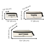 Cotton Packing Cubes, Print, 3-pack Cream From Bag-all