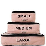 Cotton Packing Cubes, Print, 3-pack Pink/Blush From Bag-all