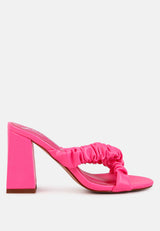 Page 3 Scrunchie Strap Block Sandals from London Rag International
