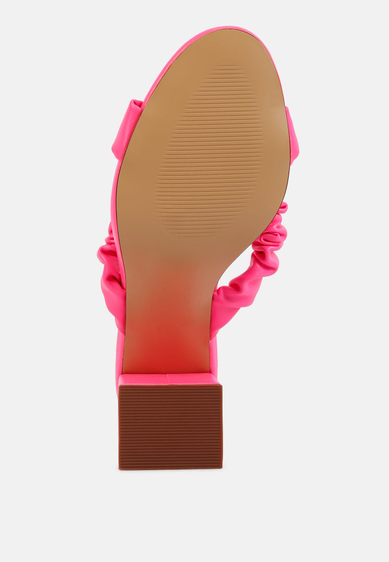 Page 3 Scrunchie Strap Block Sandals from London Rag International