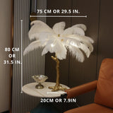 Ostrich Feather Table Lamp from Moderny