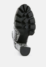 Palmetto Snake Skin Ankle Boots from London Rag International