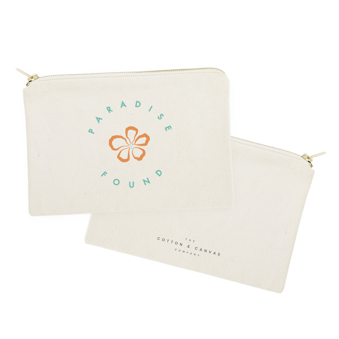 Paradise Found Cotton Canvas Cosmetic Bag from The Cotton & Canvas Co.