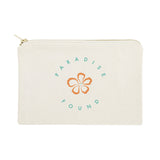 Paradise Found Cotton Canvas Cosmetic Bag from The Cotton & Canvas Co.