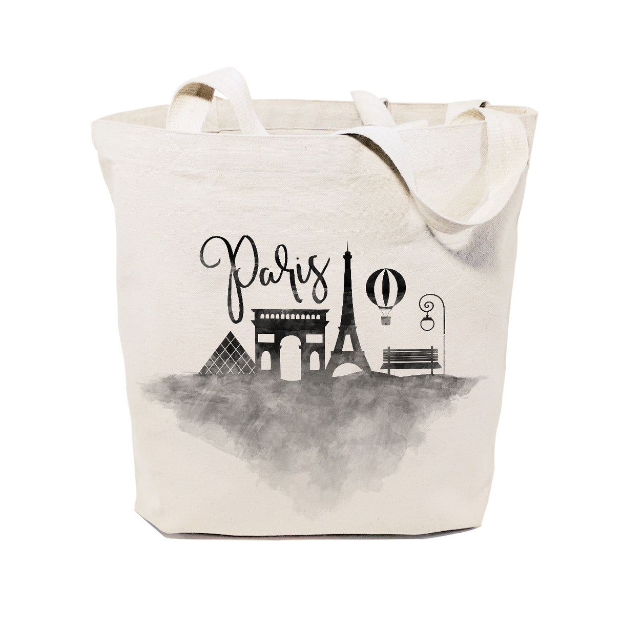 Paris Cityscape Cotton Canvas Tote Bag from The Cotton & Canvas Co.