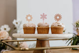 Pastel Daisy Acrylic Cupcake Toppers, Set of 12 from The Cotton & Canvas Co.