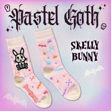 Skelly Bunny Crew Socks from FootClothes