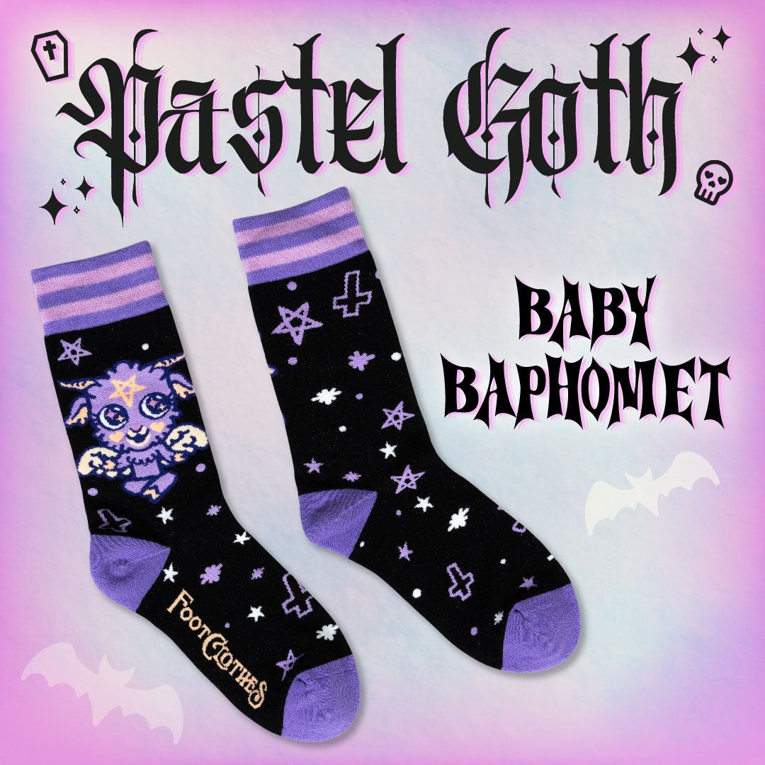 Baby Baphomet Crew Socks from FootClothes