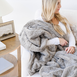 PATTERNED FAUX FUR THROW BLANKETS From Saranoni