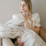 PATTERNED FAUX FUR THROW BLANKETS From Saranoni