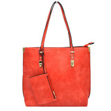 Soft Faux Leather Tote Handbag With Wallet  from Madeline Love