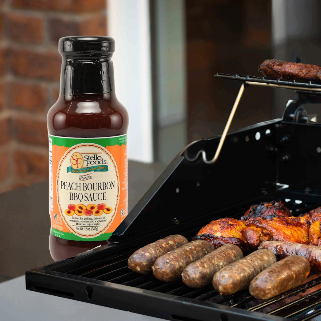Stello Foods - Rosie's Peach Bourbon BBQ Sauce 13 oz from Stello Foods