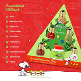 Peanuts Holiday | Sparkling With Joy 5 PC Nail Polish Set & Nail Polish Remover from Profusion Cosmetics