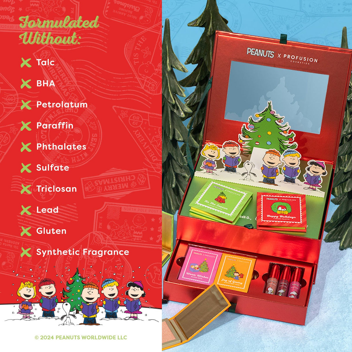 Peanuts Holiday | Merry Christmas Charlie Brown Vanity Set from Profusion Cosmetics