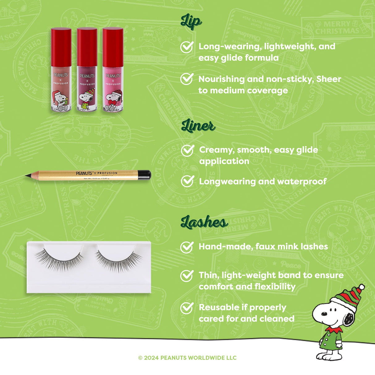 Peanuts Holiday | Merry Christmas Charlie Brown Vanity Set from Profusion Cosmetics