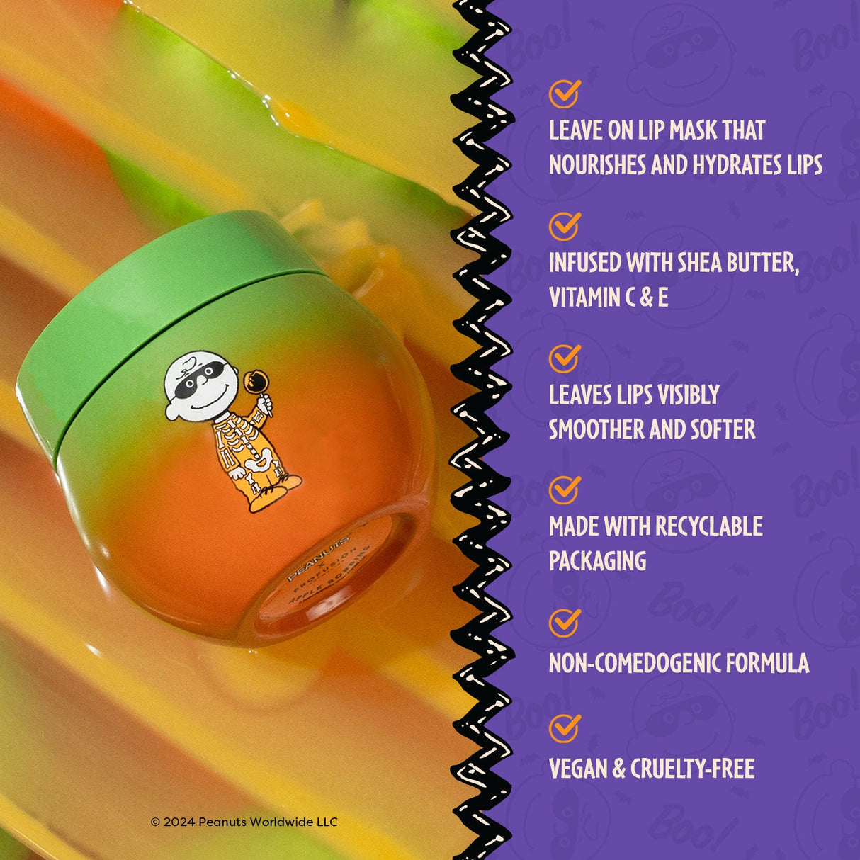 Peanuts Halloween | Apple Bobbing Overnight Lip Mask from Profusion Cosmetics