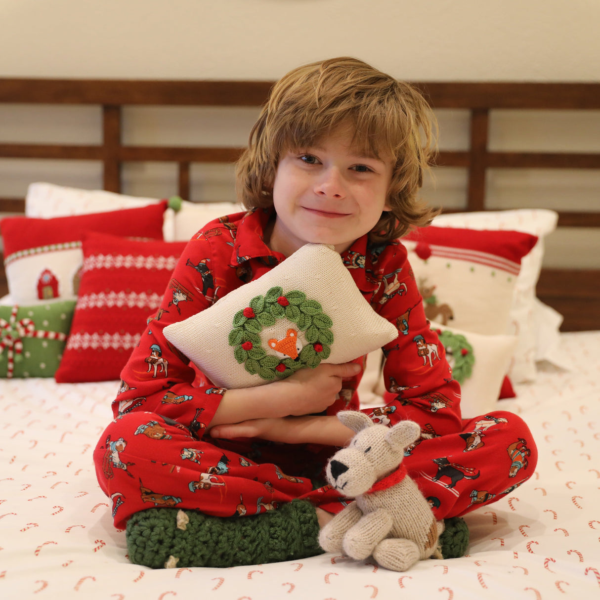 Peekaboo Fox Mini Pillow from Melange Collection