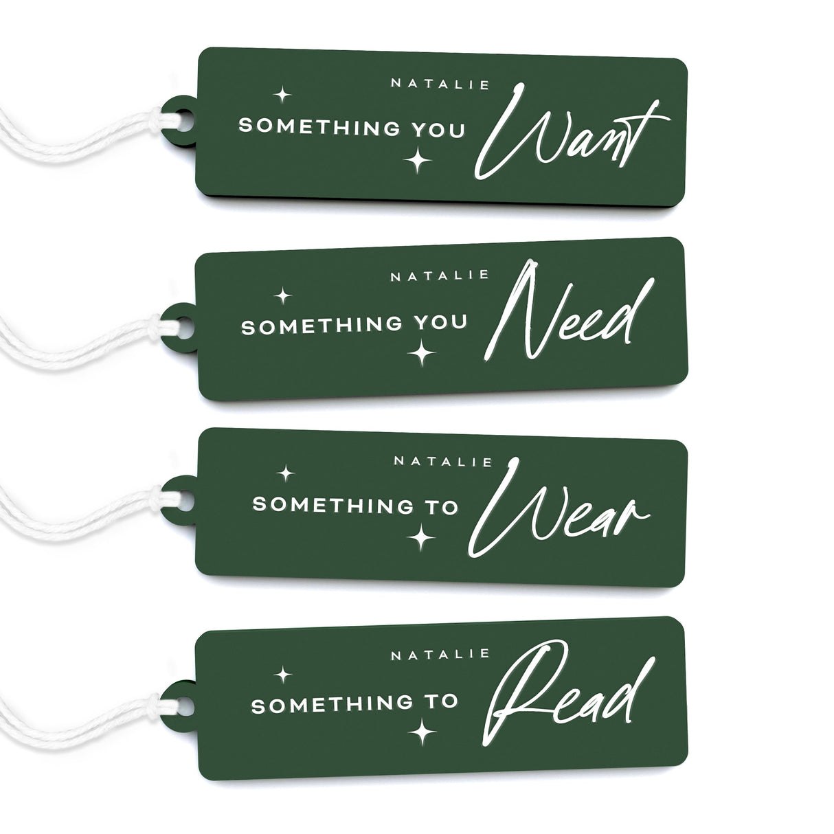Something You Want, Need, To Wear, To Read Gift Tags from The Cotton & Canvas Co.