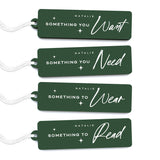 Something You Want, Need, To Wear, To Read Gift Tags from The Cotton & Canvas Co.