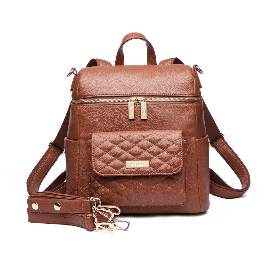 Petit Monaco Diaper Bag | Caramel Brown From Luli Bebé