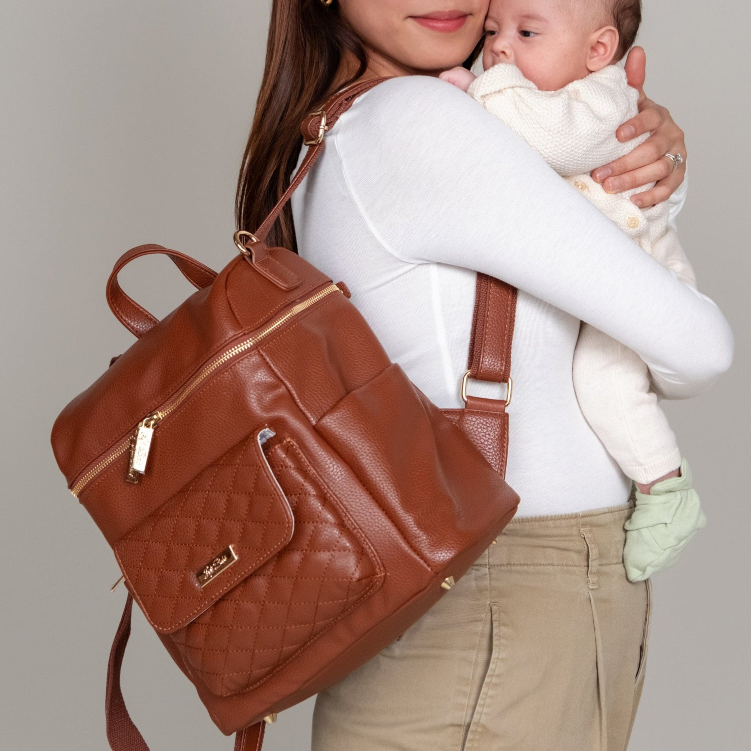 Petit Monaco Diaper Bag | Caramel Brown From Luli Bebé