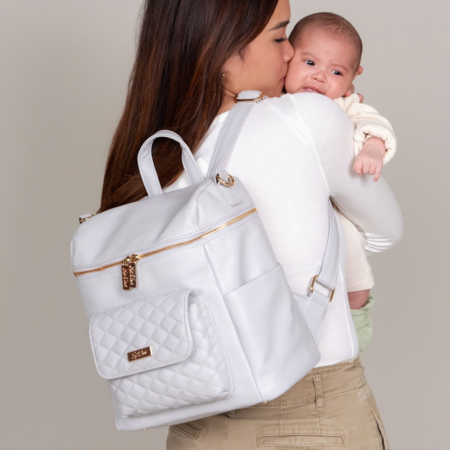 Petit Monaco Diaper Bag | Stone Grey From Luli Bebé