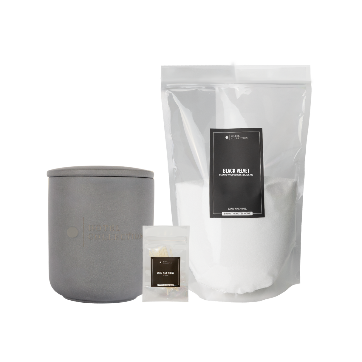 Petite Ceramic Sand Wax Set from Hotel Collection