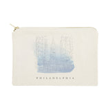 Philadelphia Cityscape Cotton Canvas Cosmetic Bag from The Cotton & Canvas Co.