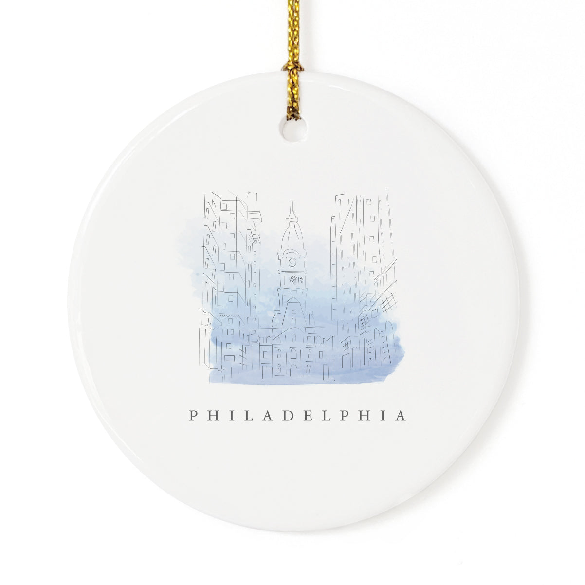 Philadelphia Christmas Ornament from The Cotton & Canvas Co.