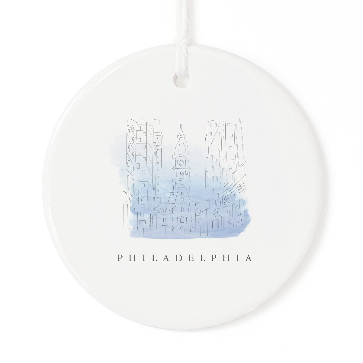 Philadelphia Christmas Ornament from The Cotton & Canvas Co.