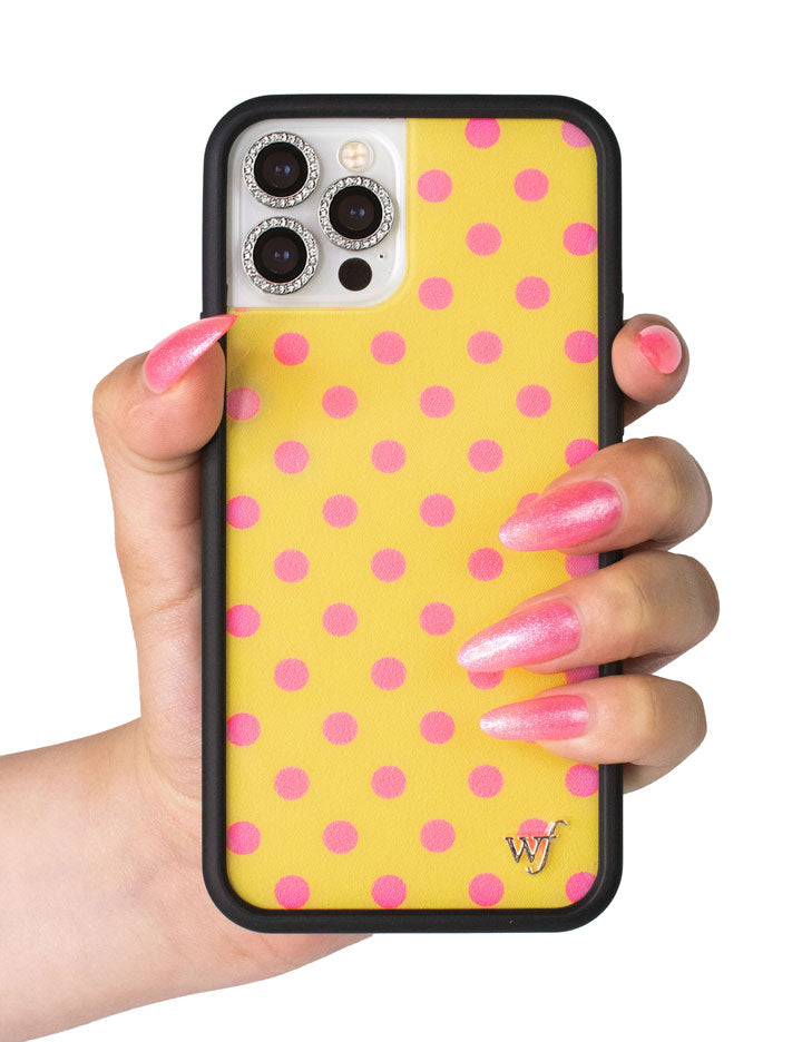 Polka Dot | Yellow and Pink iPhone Case from Wildflower Cases