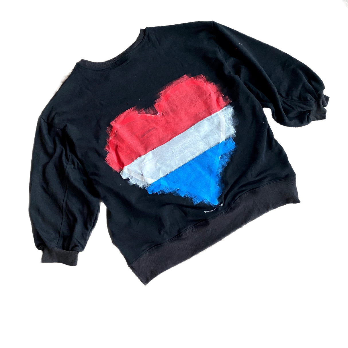 'RED, WHITE & BLUE LOVE' PAINTED SWEATSHIRT from Wren + Glory