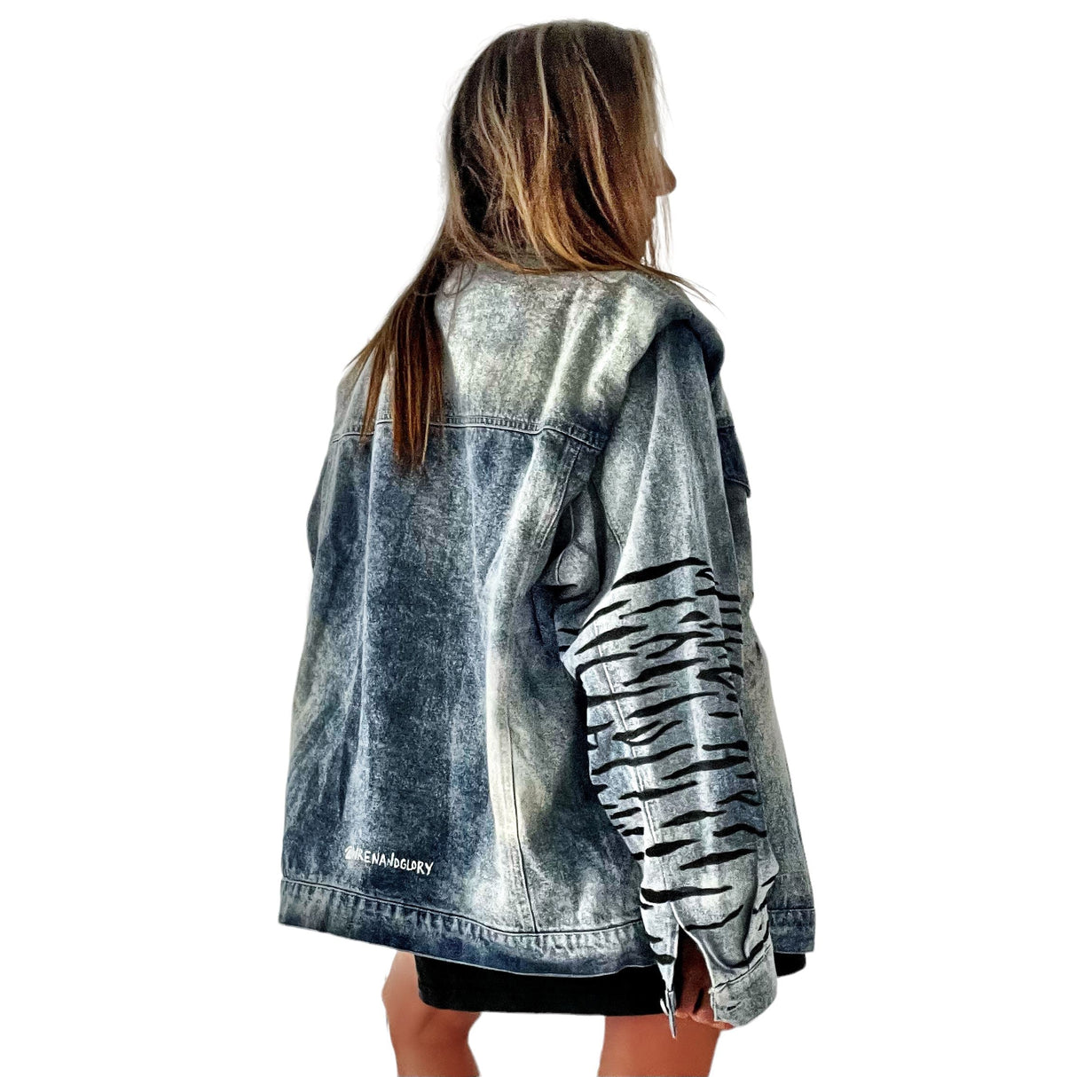 'Beyond Zebra' Denim Jacket from Wren + Glory