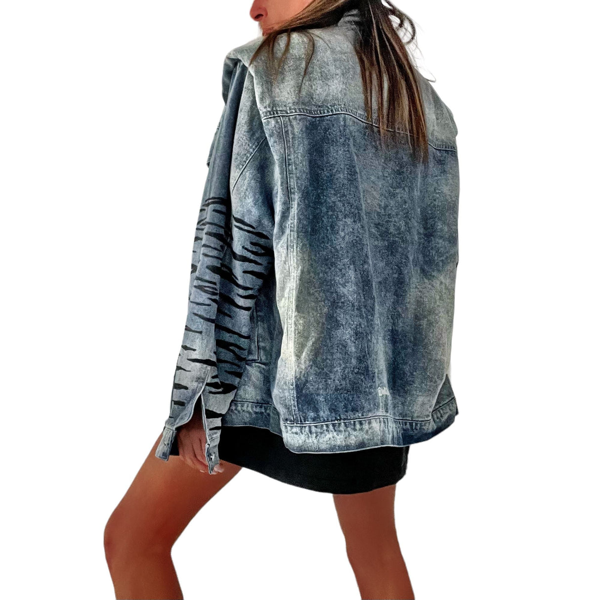 'Beyond Zebra' Denim Jacket from Wren + Glory