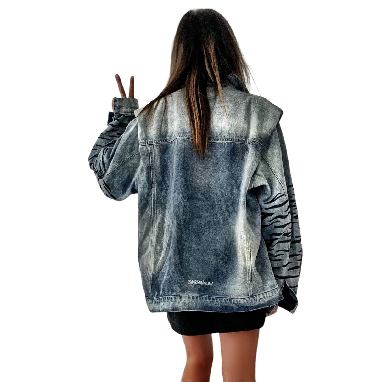'Beyond Zebra' Denim Jacket from Wren + Glory