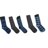 PBG Best Mens Dress Socks - 5-Pack, Black/Blue, Sizes 10-13, Stylish & Comfortable from PremiumBrandGoods