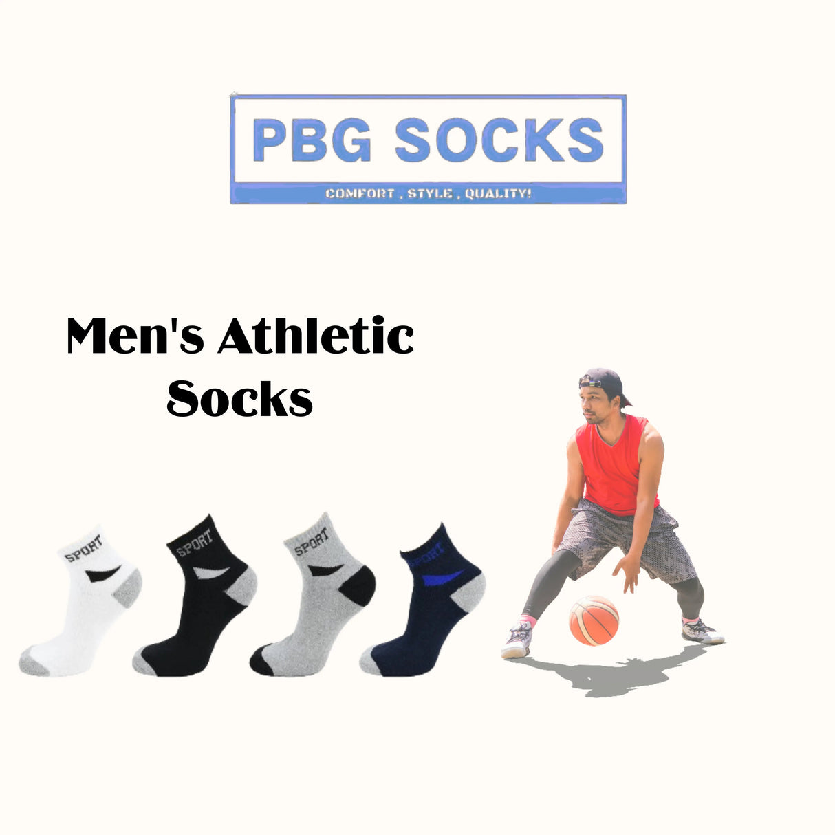Men's Athletic Ankle Socks Sport from PremiumBrandGoods