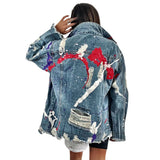 'Splatter World' Denim Jacket from Wren + Glory