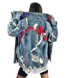 'Splatter World' Denim Jacket from Wren + Glory