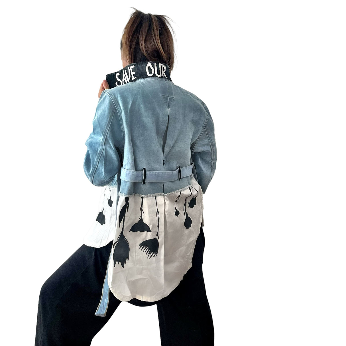 'Our Flower Power' Denim Jacket from Wren + Glory