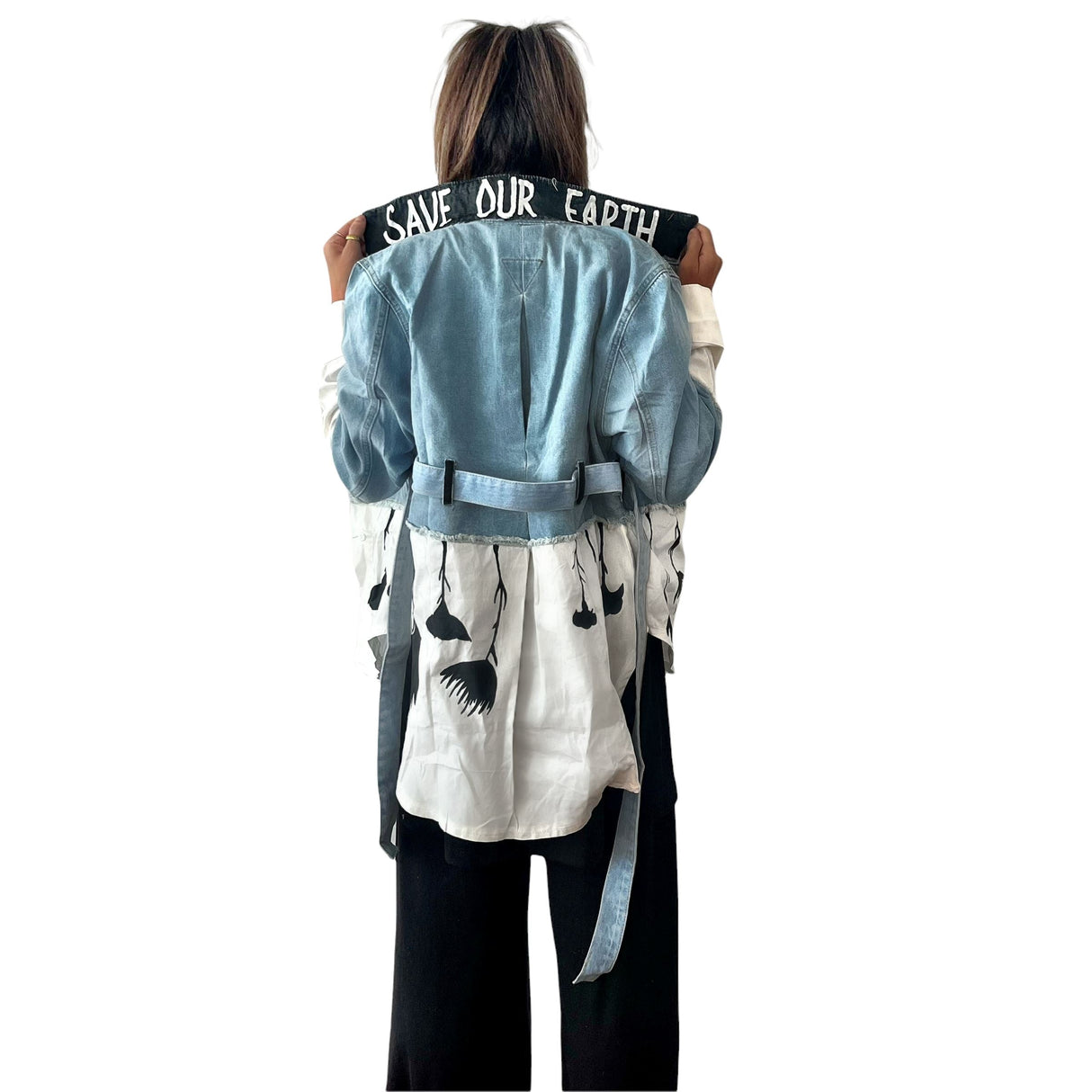 'Our Flower Power' Denim Jacket from Wren + Glory