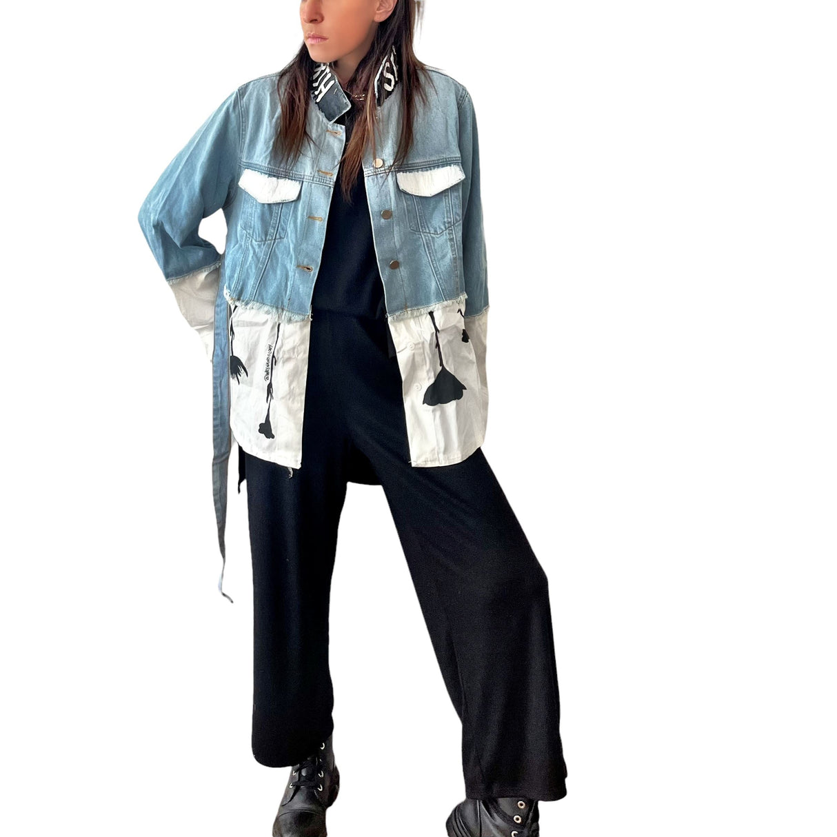 'Our Flower Power' Denim Jacket from Wren + Glory