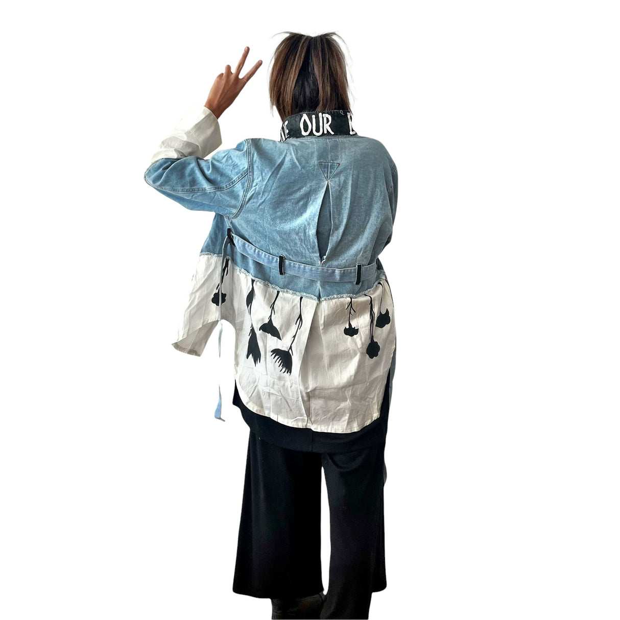 'Our Flower Power' Denim Jacket from Wren + Glory