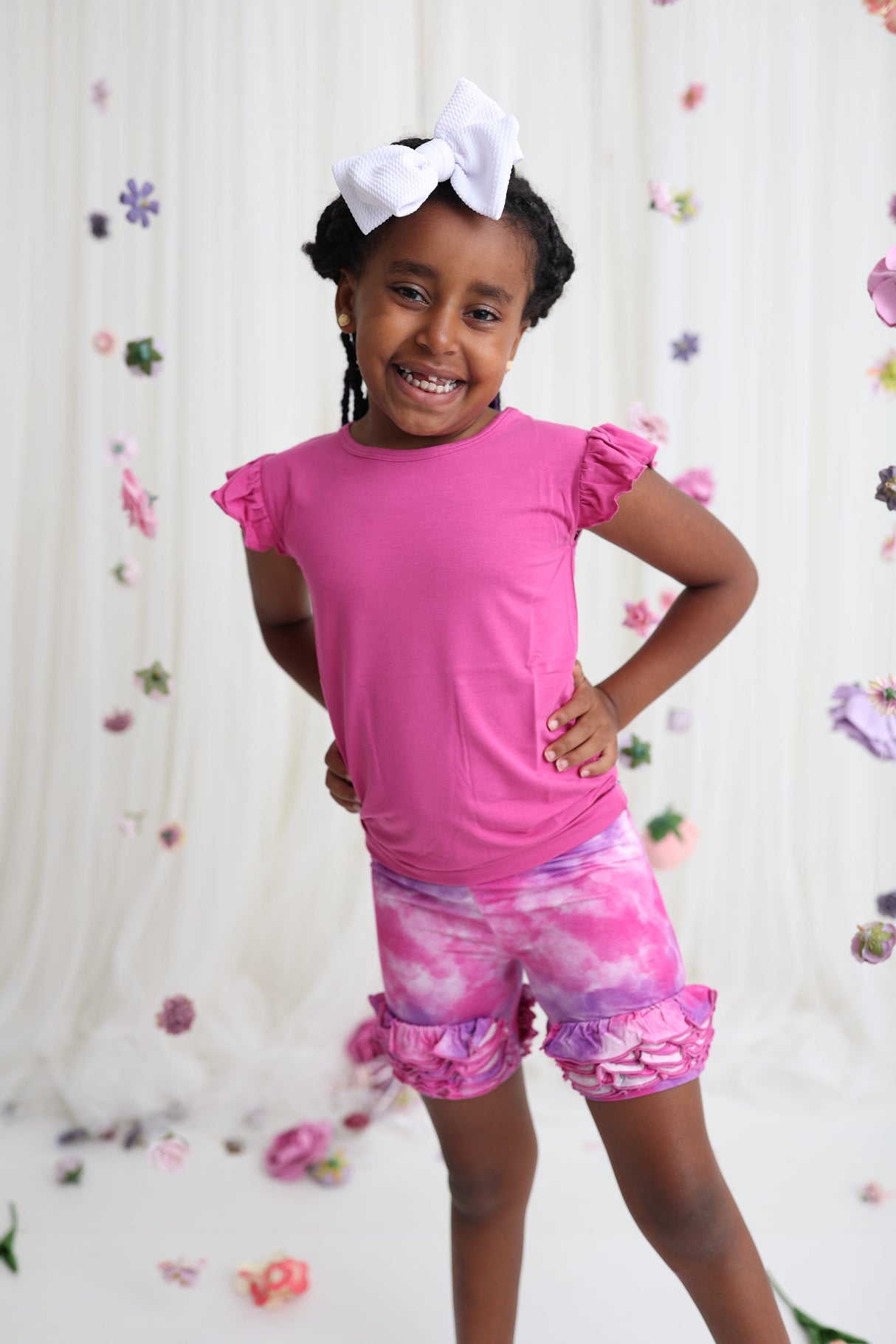 CANDY CLOUDS DREAM RUFFLE SHORTS from DREAM BIG LITTLE CO