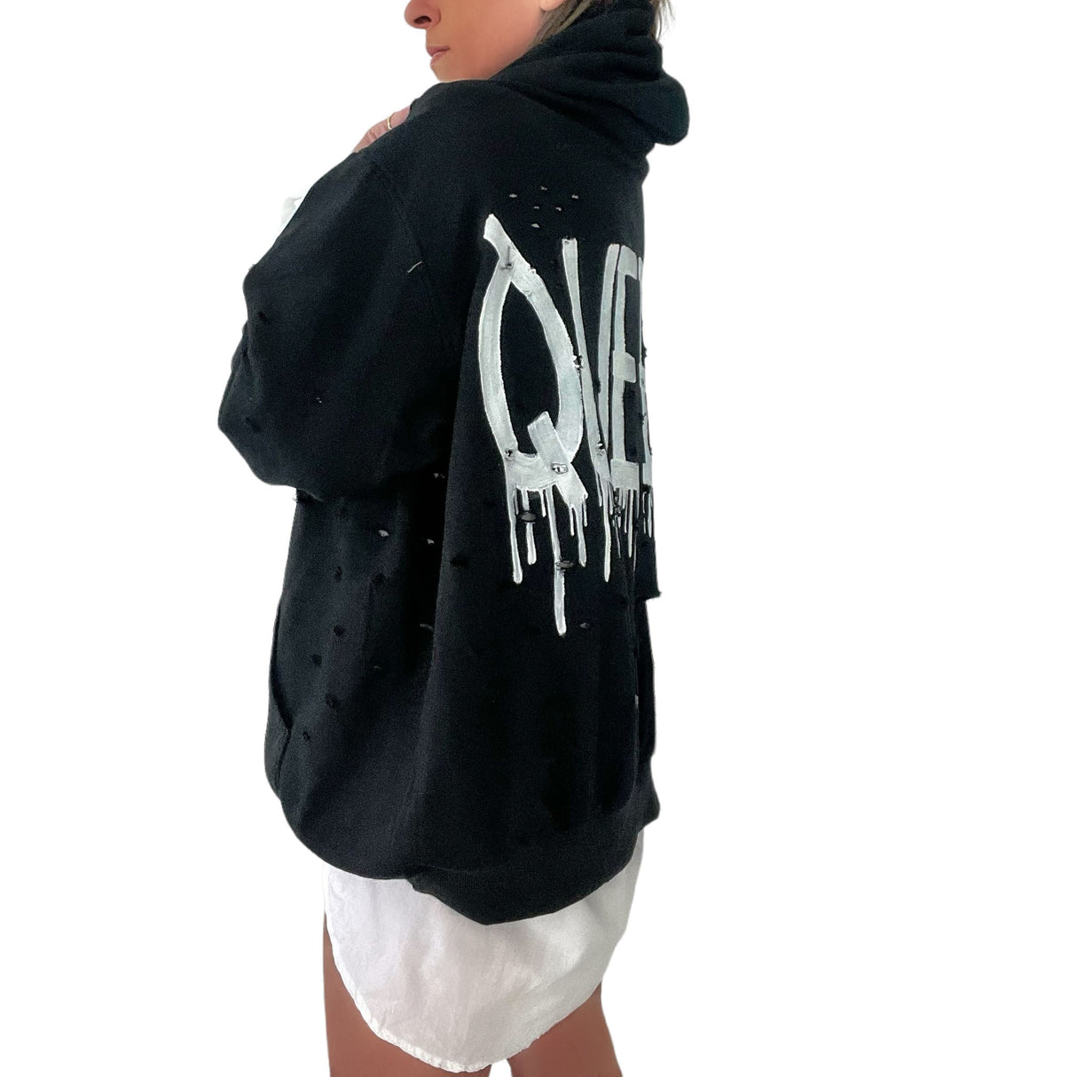 'Queen' Painted Hoodie from Wren + Glory