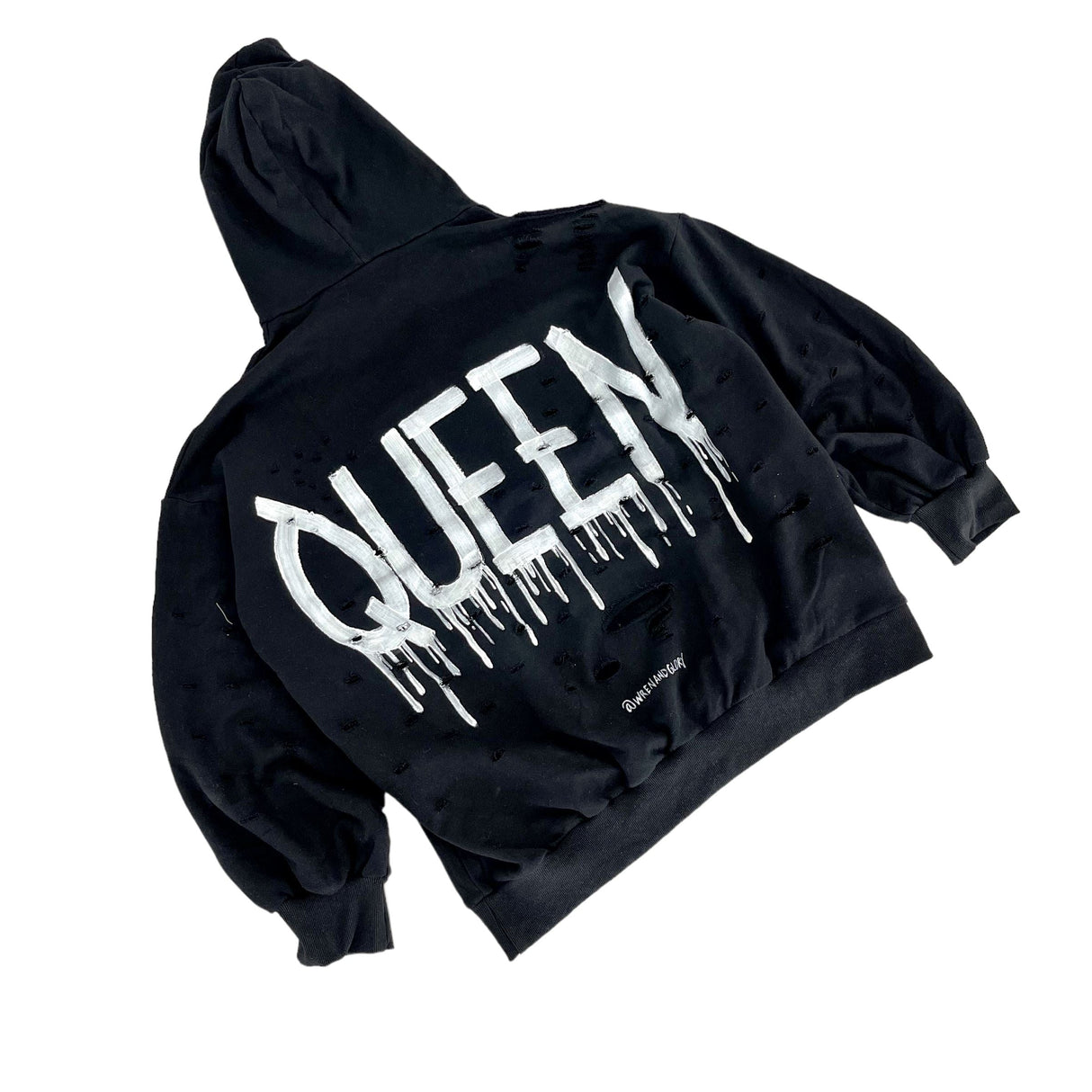 'Queen' Painted Hoodie from Wren + Glory