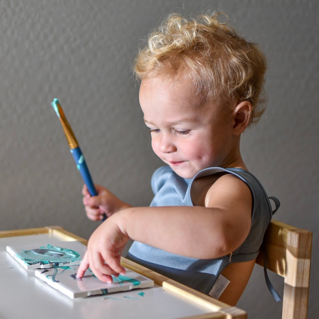 Solid Slate Minimalist Bapron from BapronBaby