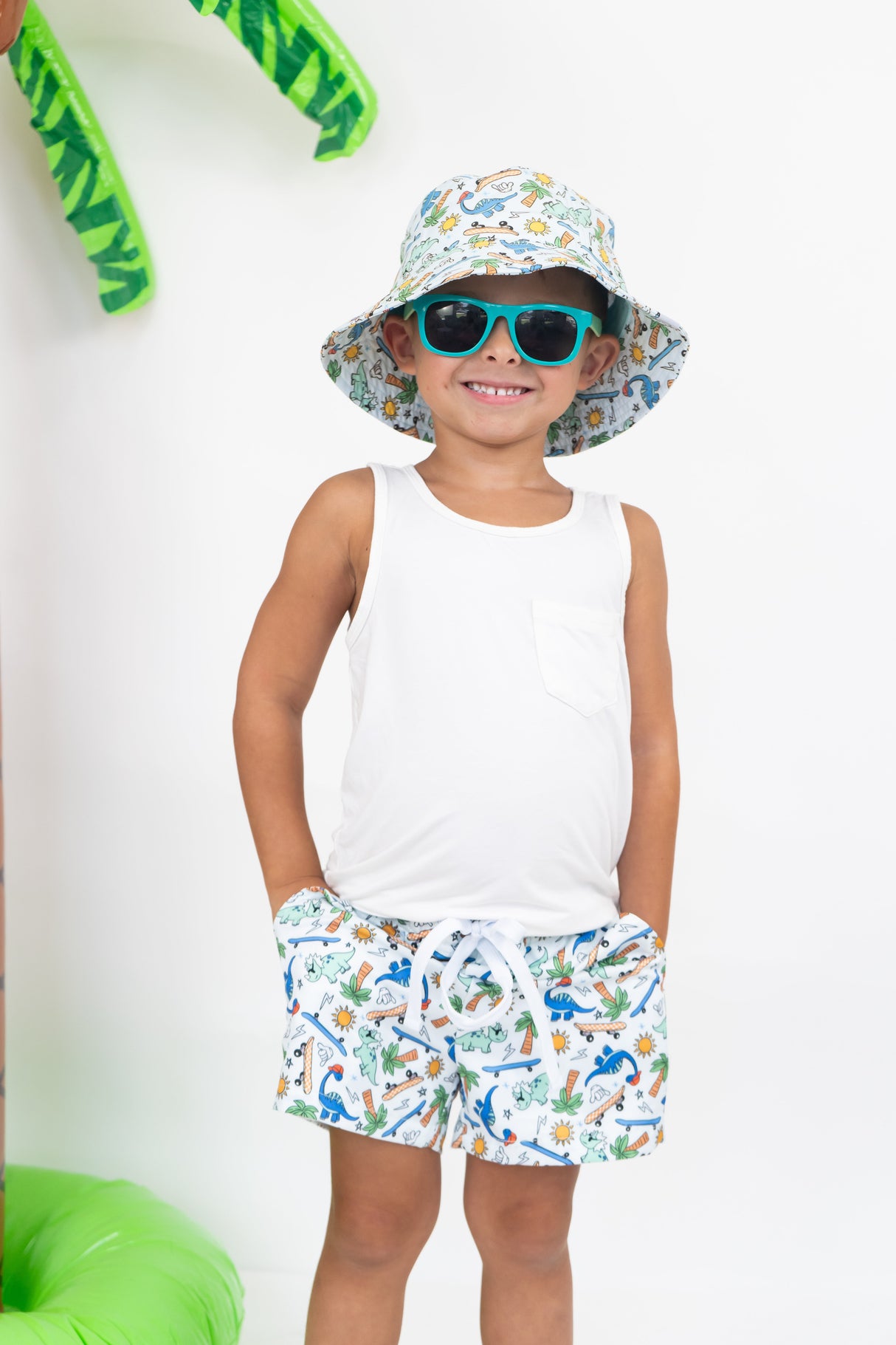 EXCLUSIVE SURF-O-SAURUS DREAM SWIM TRUNKS from DREAM BIG LITTLE CO