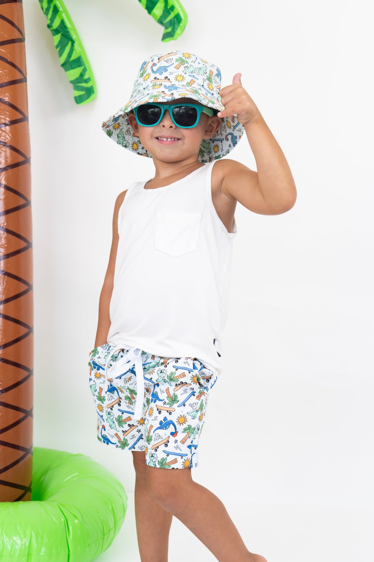 EXCLUSIVE SURF-O-SAURUS DREAM SWIM TRUNKS from DREAM BIG LITTLE CO