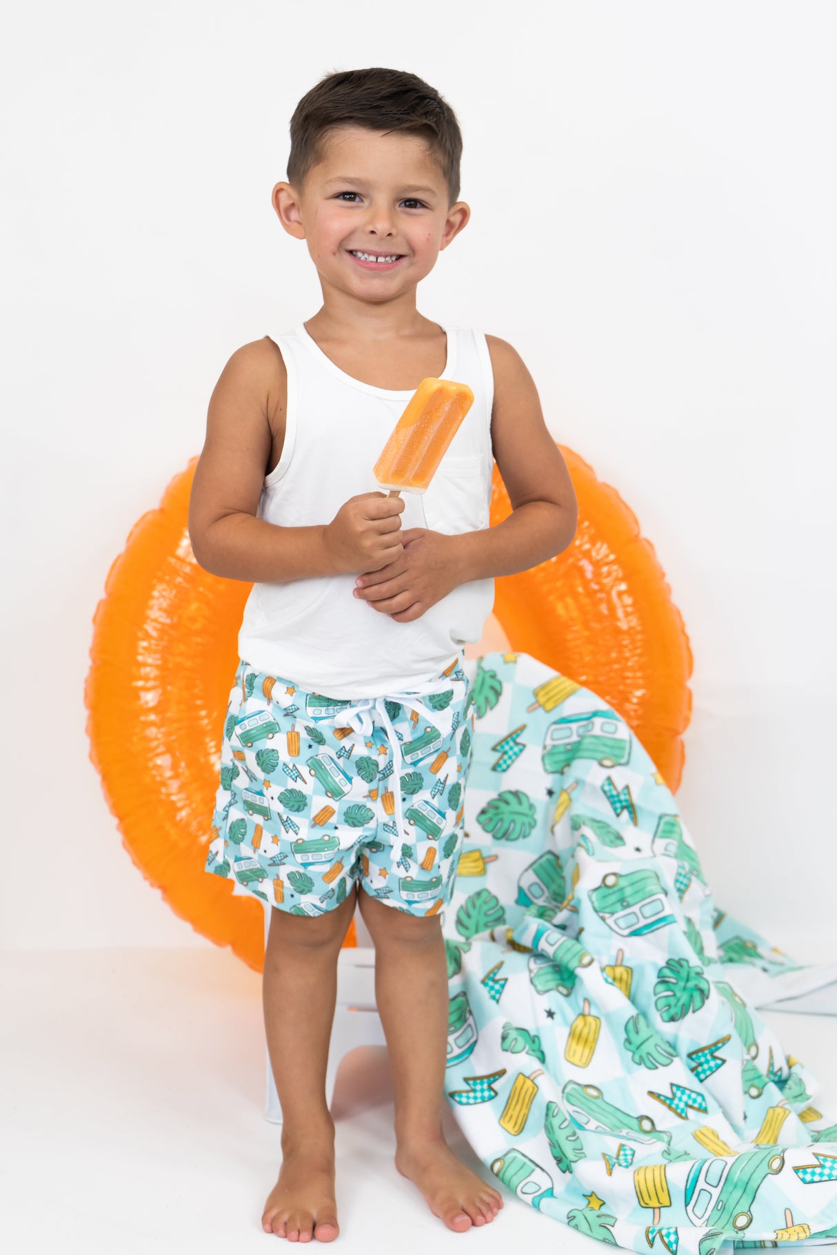 EXCLUSIVE CHECKED OUT FOR SUMMER DREAM SWIM TRUNKS from DREAM BIG LITTLE CO